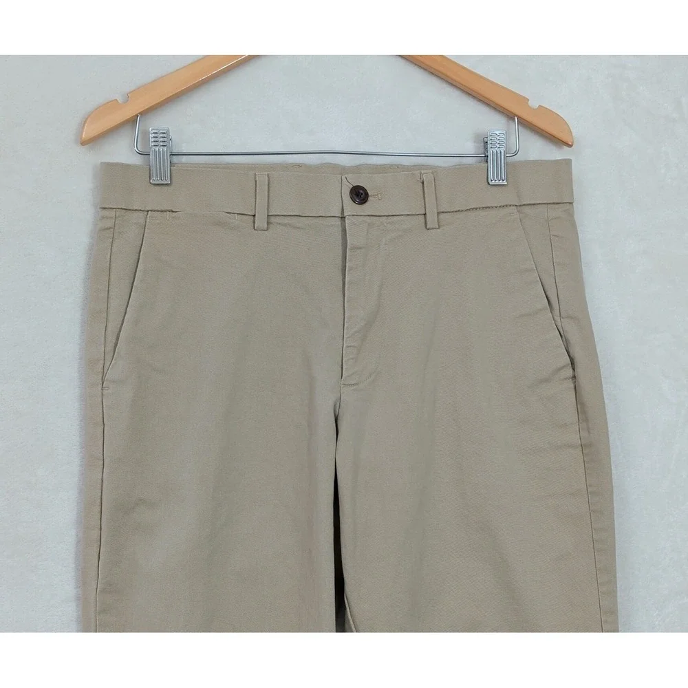 GAP Chino Pants Mens 32x34 Khaki Tan Straight Stretch Business Casual Preppy‎